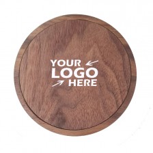 Wood Hollowed-Out Work Luminous Logo Wireless Phone Fast Charger